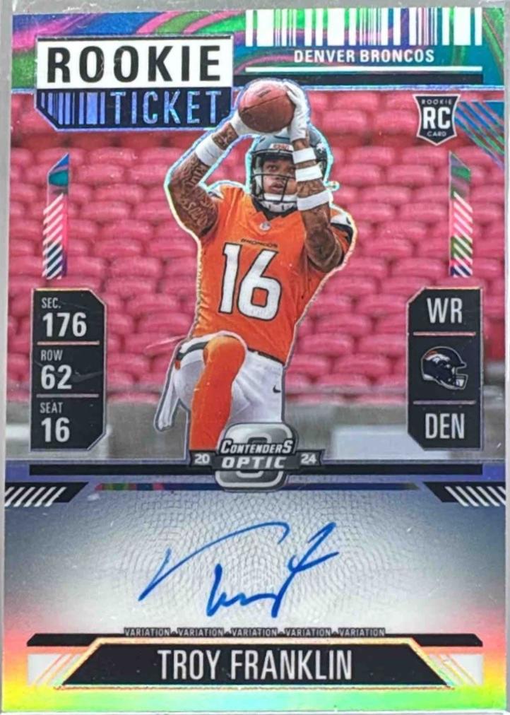 Troy Franklin [Neon Marble Autograph] #113