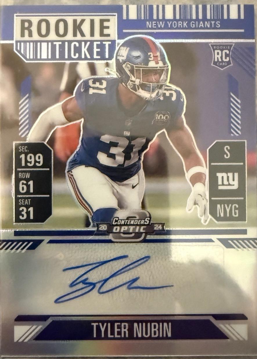 Tyler Nubin [Blue Rookie Ticket Autograph Silver] #152
