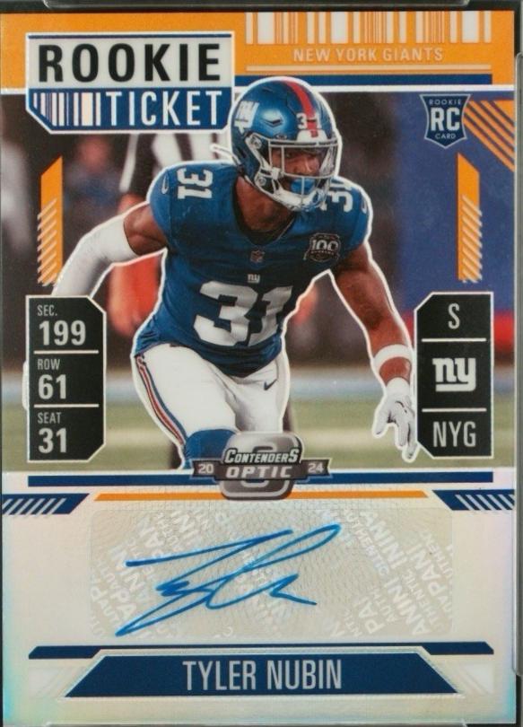 Tyler Nubin [Orange Rookie Ticket Autograph Silver] #152