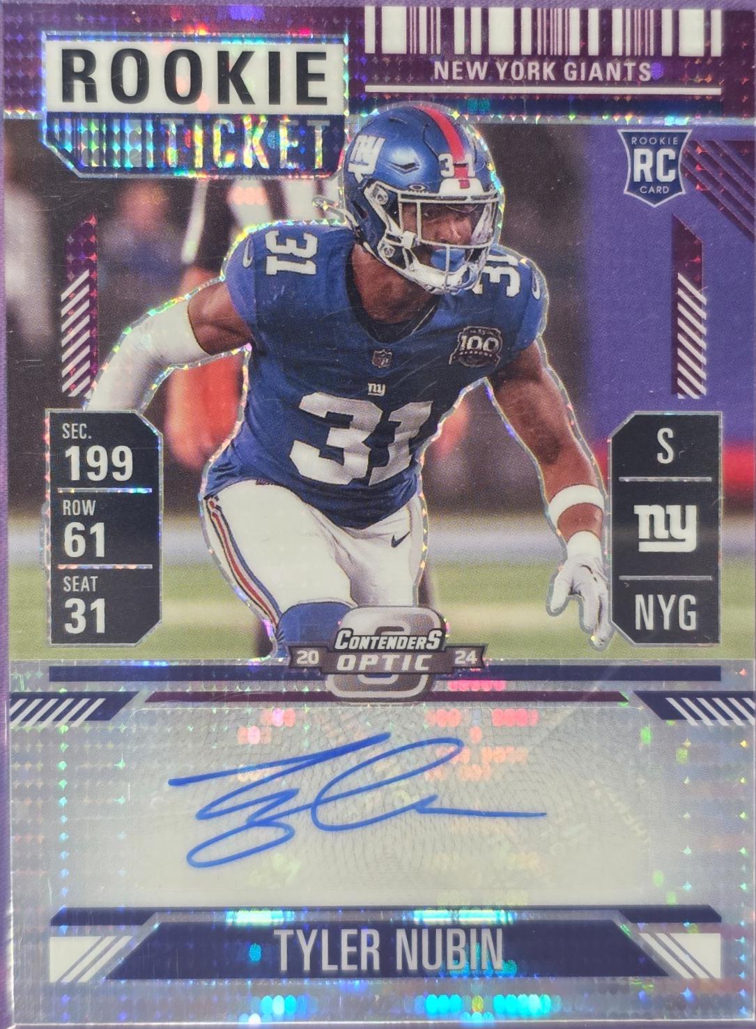 Tyler Nubin [Rookie Ticket Autograph Purple] #152