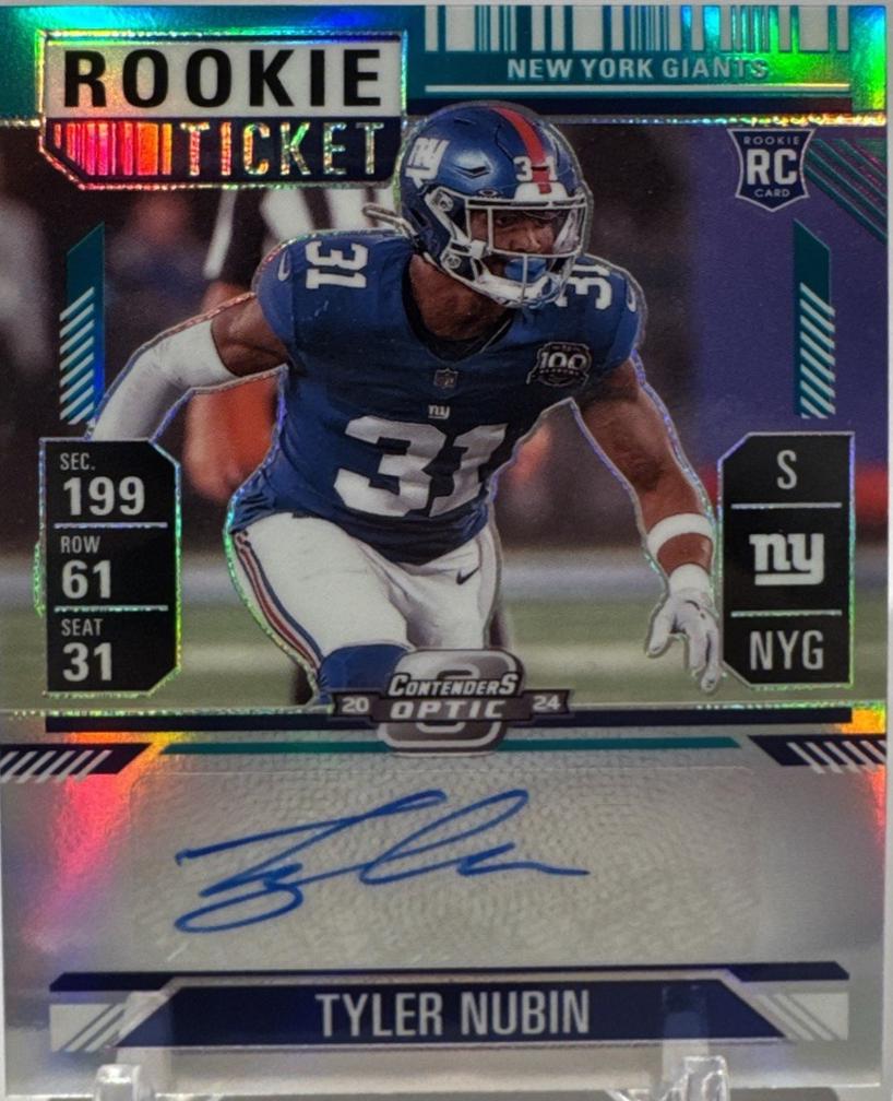 Tyler Nubin [Teal Rookie Ticket Autograph Silver] #152