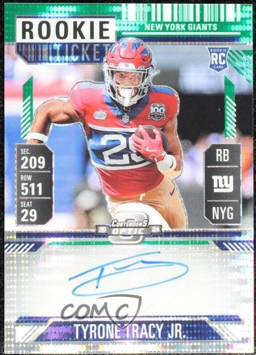Tyrone Tracy Jr. [Green Pulsar Rookie Ticket Autograph Silver] #166