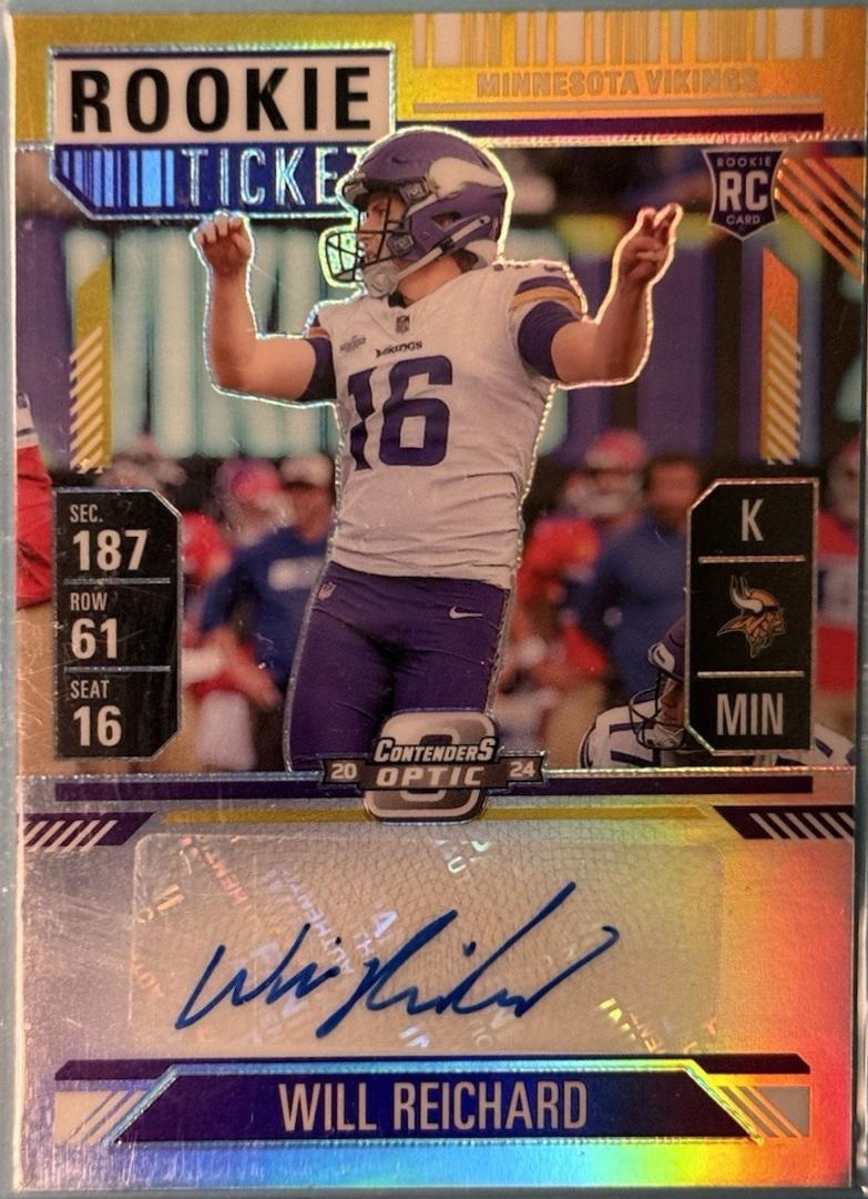 Will Reichard [Gold Rookie Ticket Autograph Purple] #196