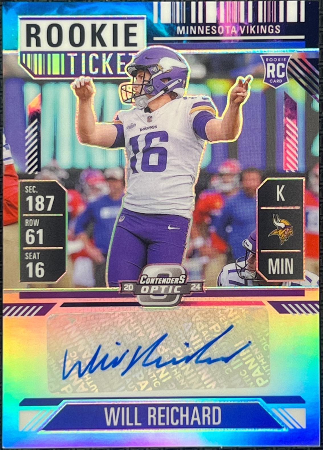 Will Reichard [Nebula Rookie Ticket Autograph Purple] #196