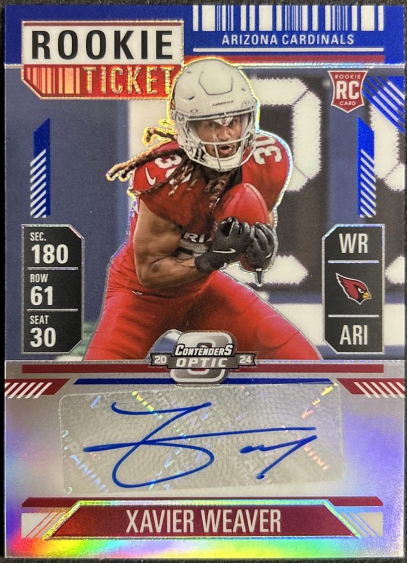Xavier Weaver [Blue Rookie Ticket Autograph Silver] #156
