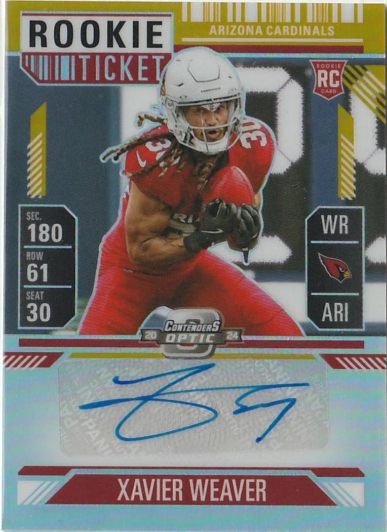 Xavier Weaver [Gold Rookie Ticket Autograph Purple] #156