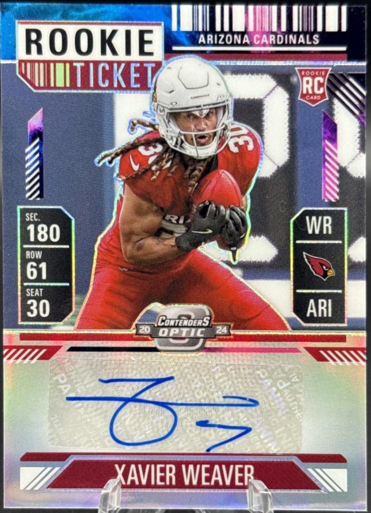 Xavier Weaver [Nebula Rookie Ticket Autograph Purple] #156