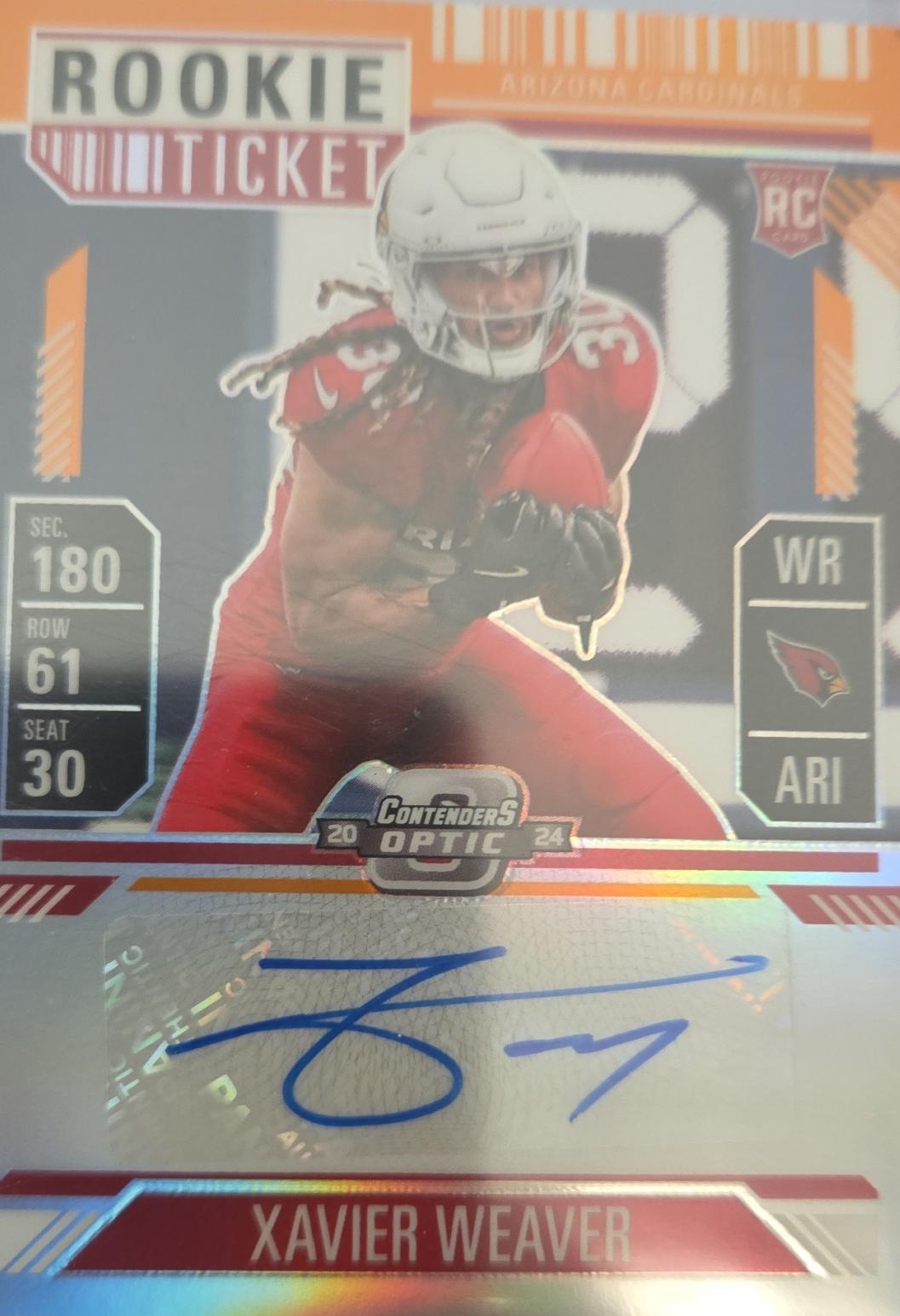 Xavier Weaver [Orange Rookie Ticket Autograph Silver] #156