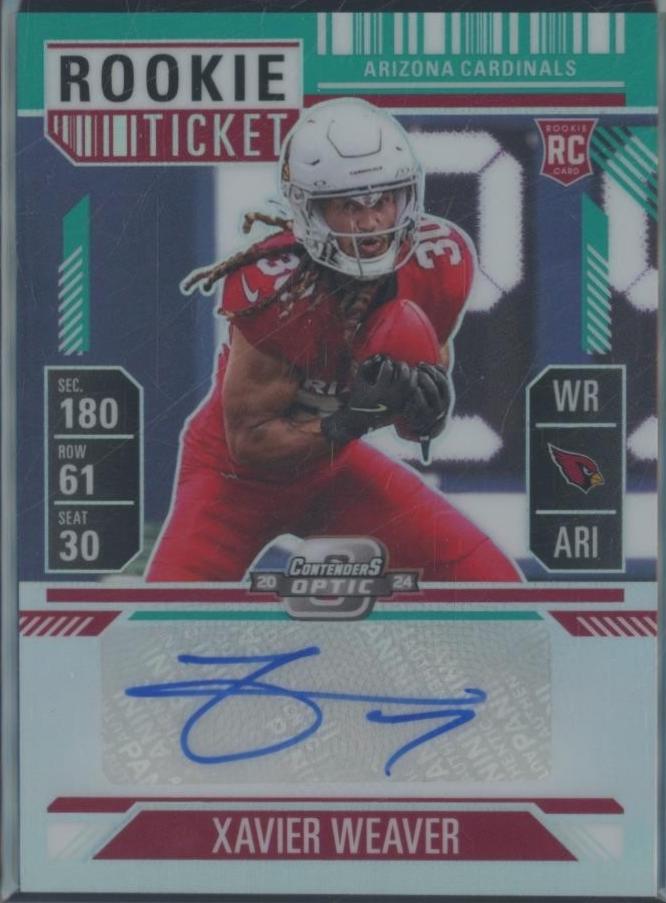 Xavier Weaver [Teal Rookie Ticket Autograph Silver] #156