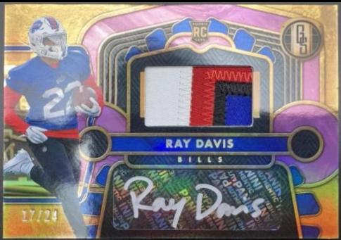 Ray Davis [Rose Gold Rookie Jersey Autograph] #240