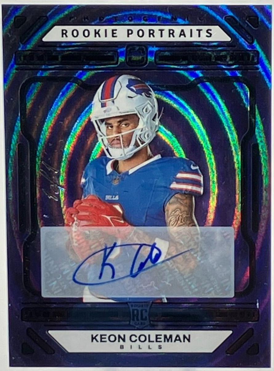 Keon Coleman [Black Rookie Portrait Autograph] #161
