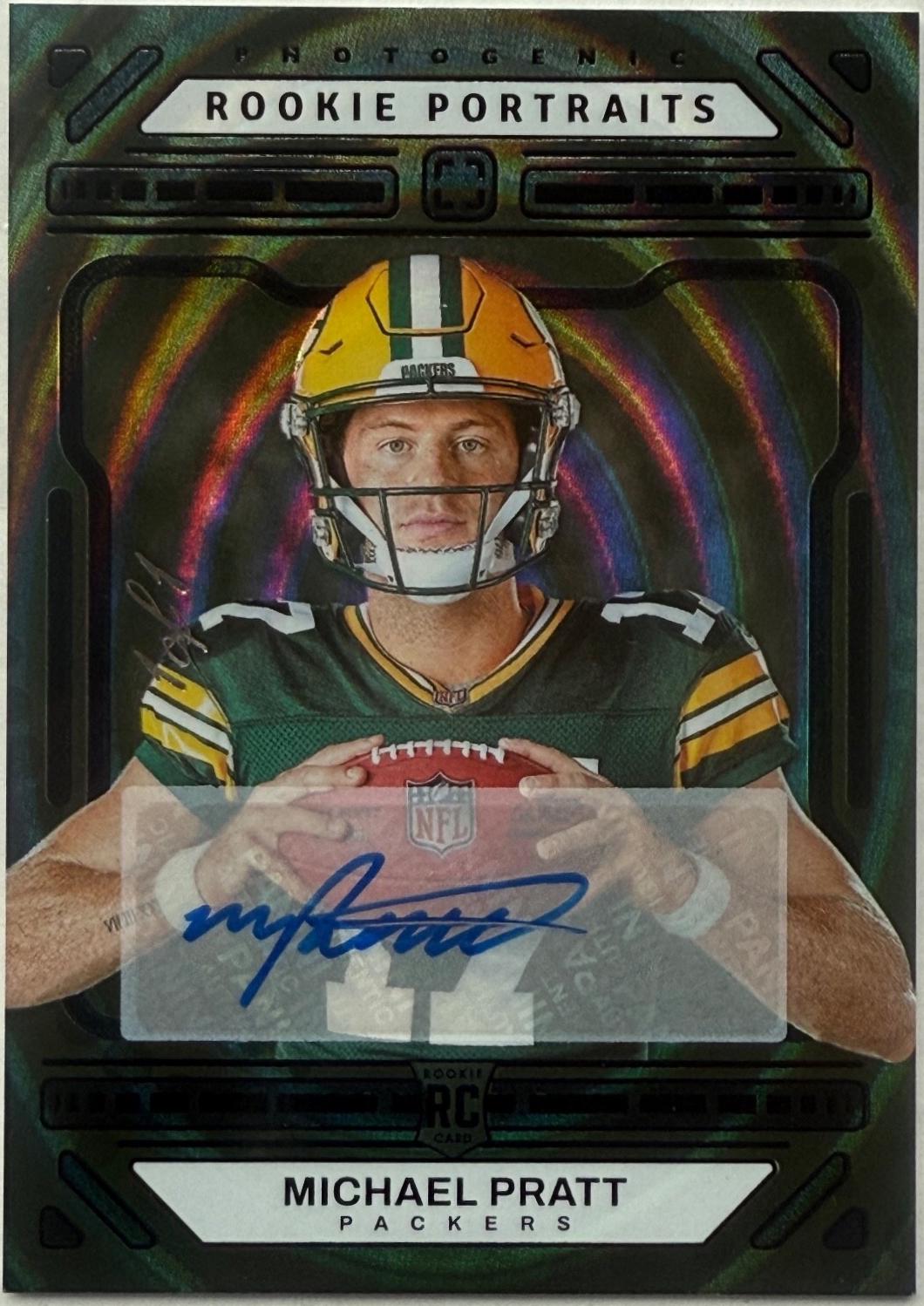 Michael Pratt [Black Rookie Portrait Autograph] #155