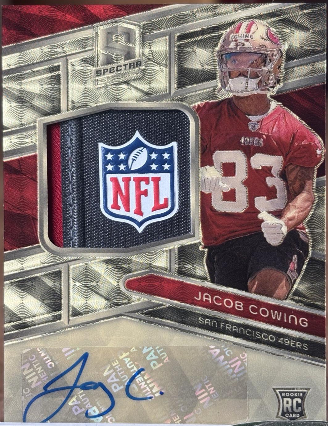 Jacob Cowing [NFL Shield Laundry Tags Gold Rookie Patch Autograph] #239