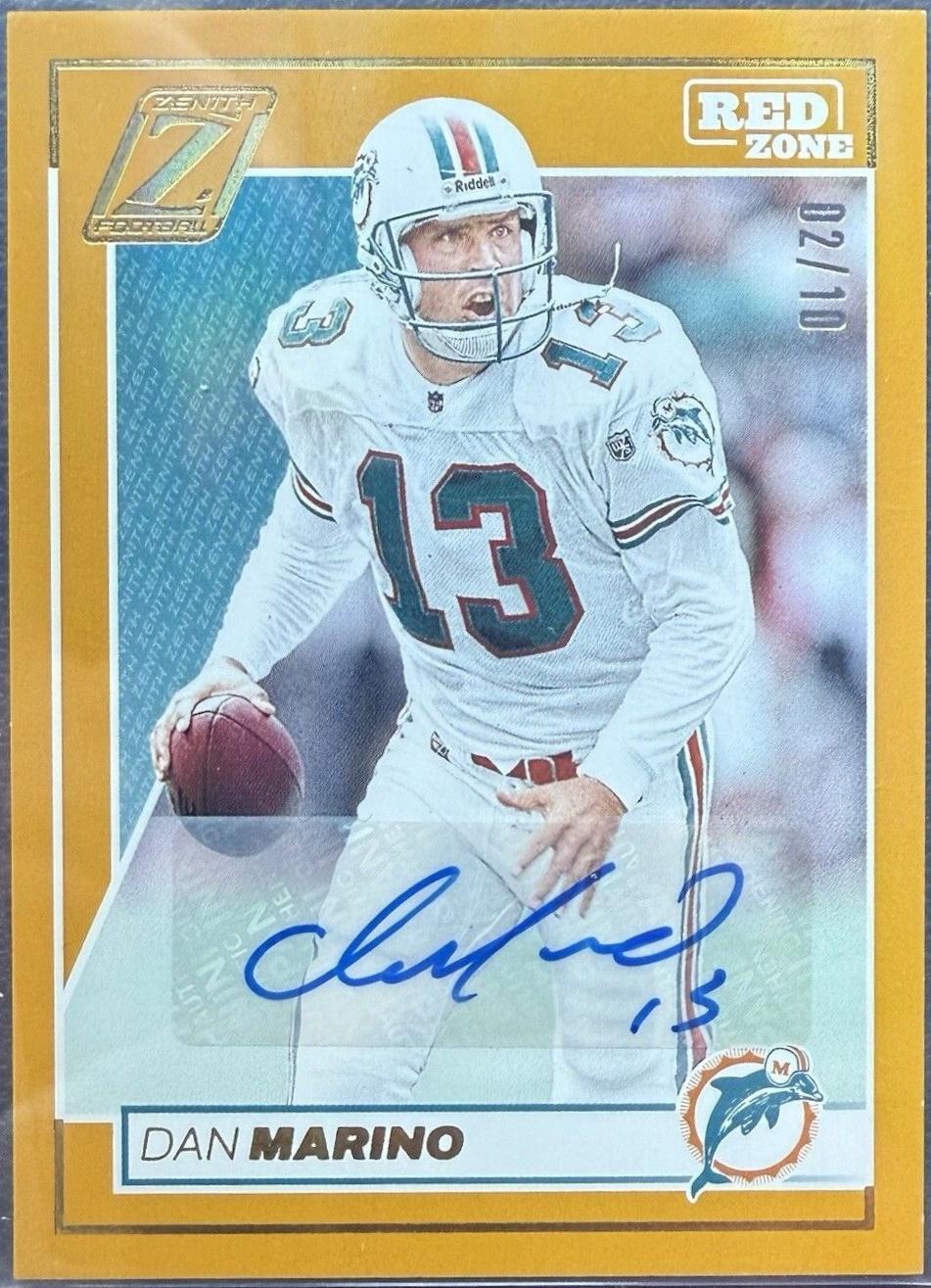Dan Marino [Gold Red Zone Autograph Two Minute Drill] #62