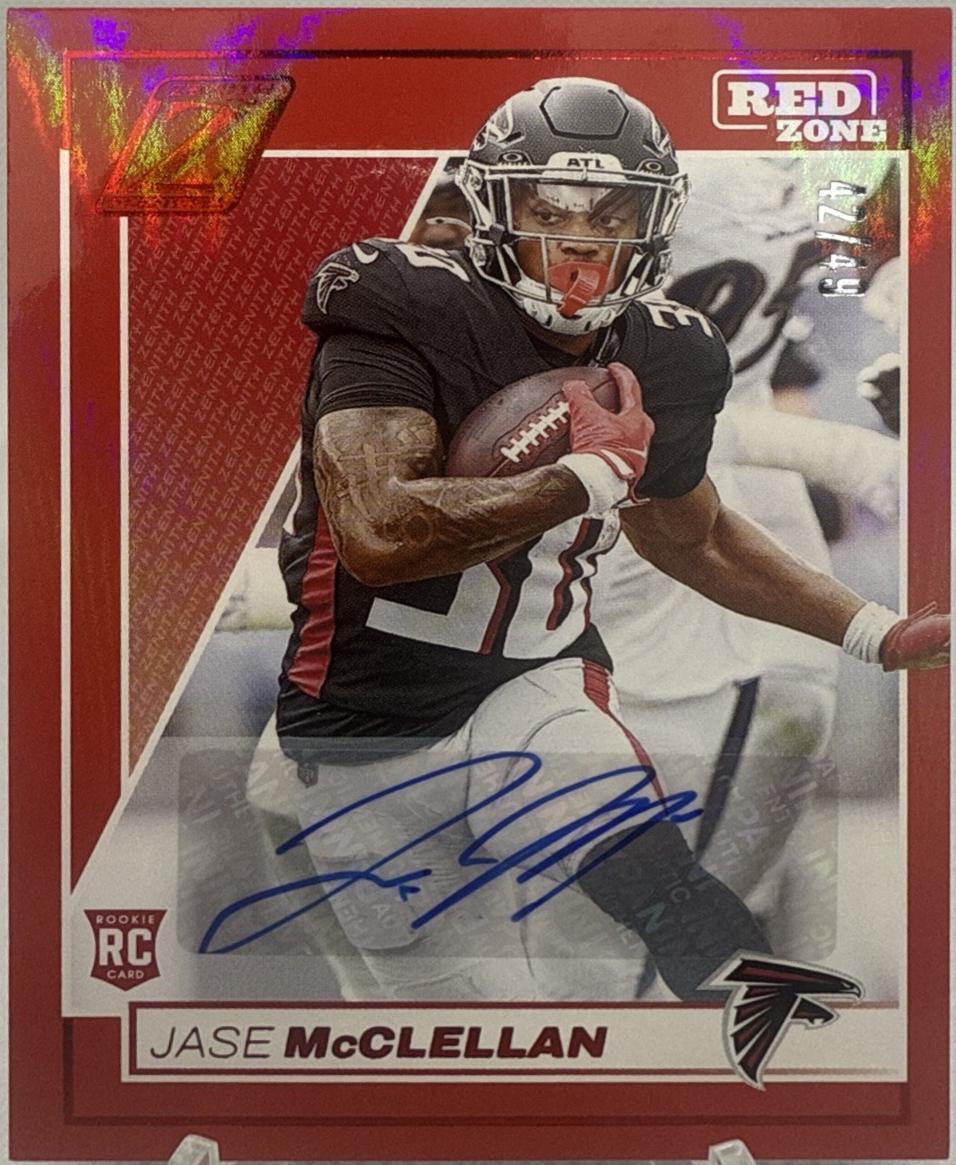 Jase McClellan [Rookie Red Zone Autograph Red] #143