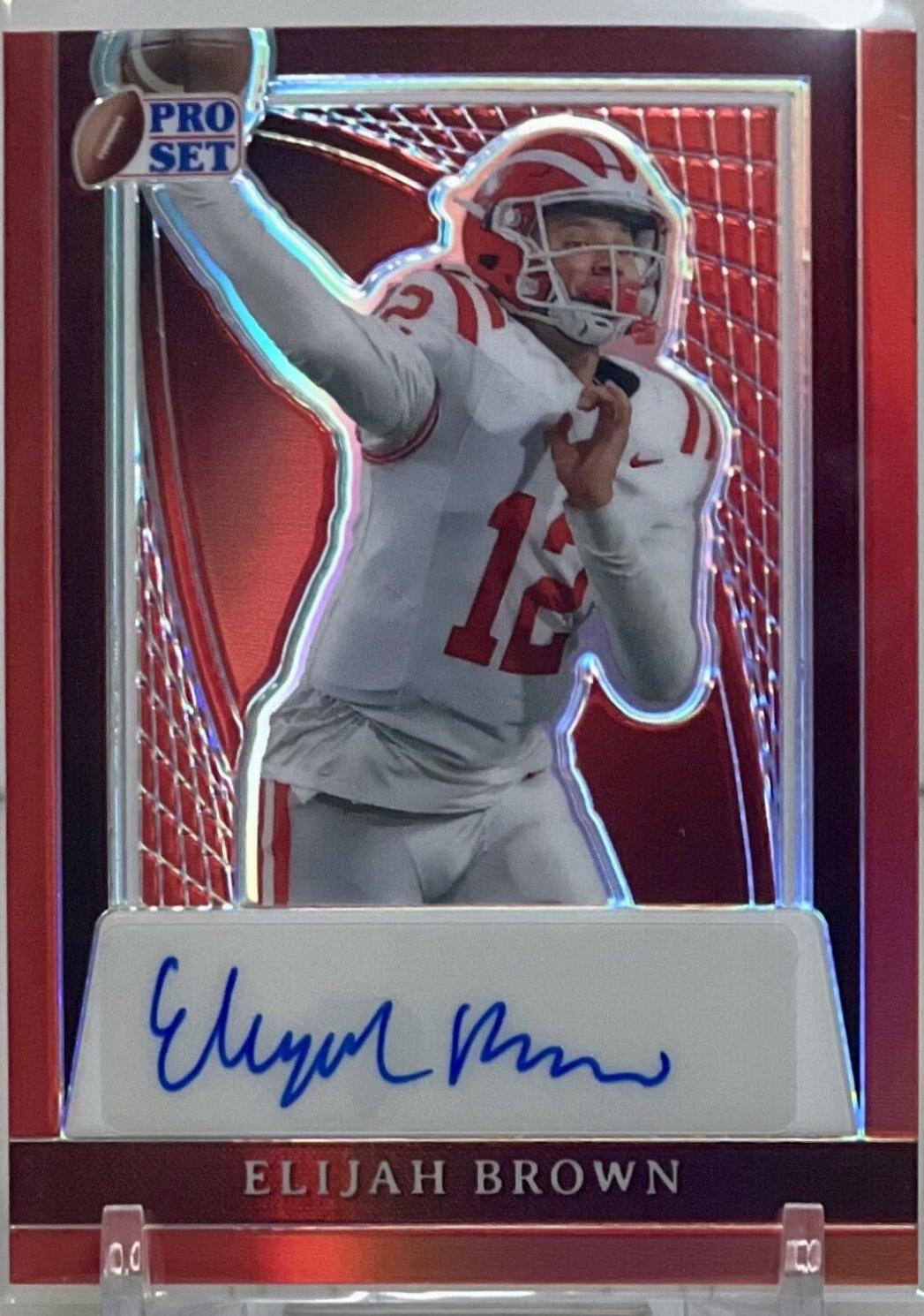 Elijah Brown [Red Prismatic] #PA-EB3