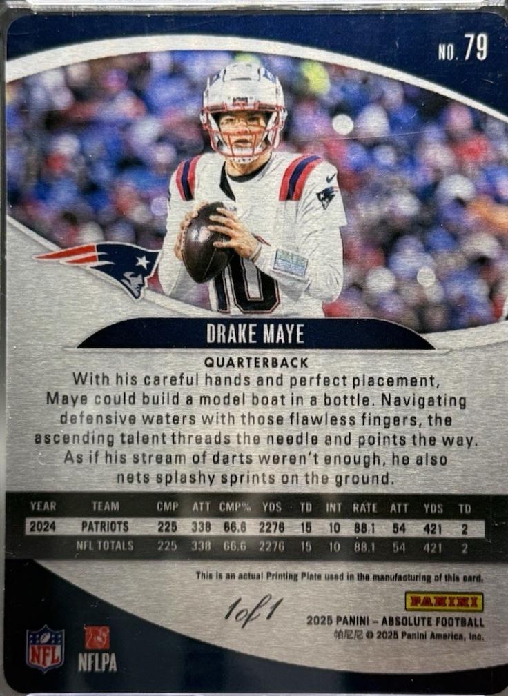 Drake Maye [Printing Plate] #79