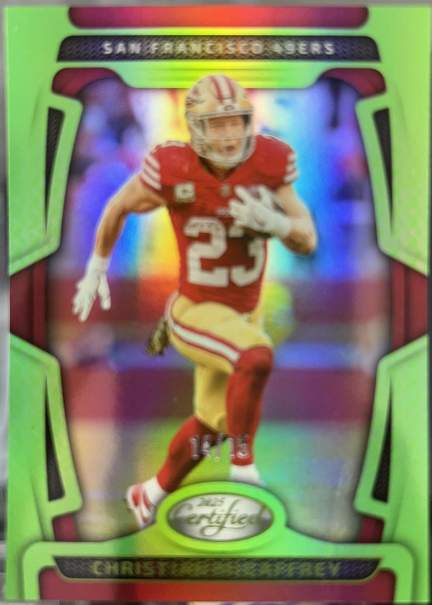 Christian McCaffrey [Lime Green Mirror] #87