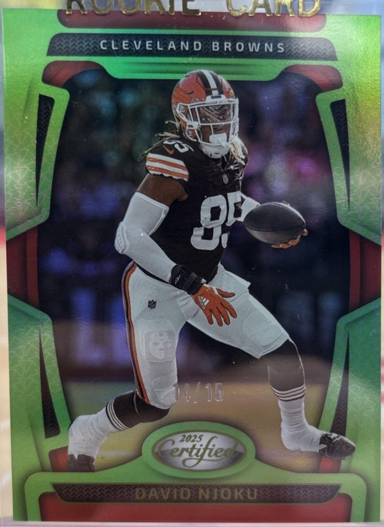David Njoku [Lime Green Mirror] #25