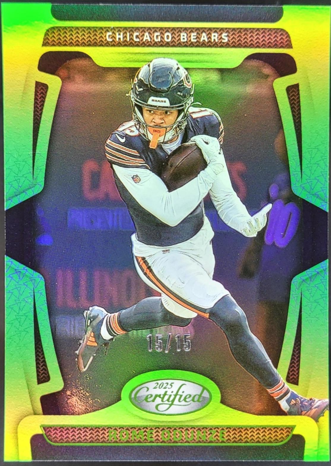 Rome Odunze [Lime Green Mirror] #18