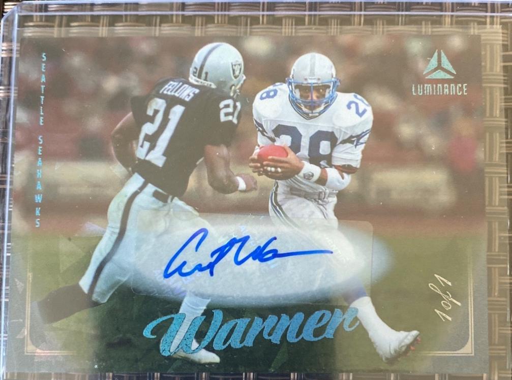 Curt Warner [Platinum Autograph] #82