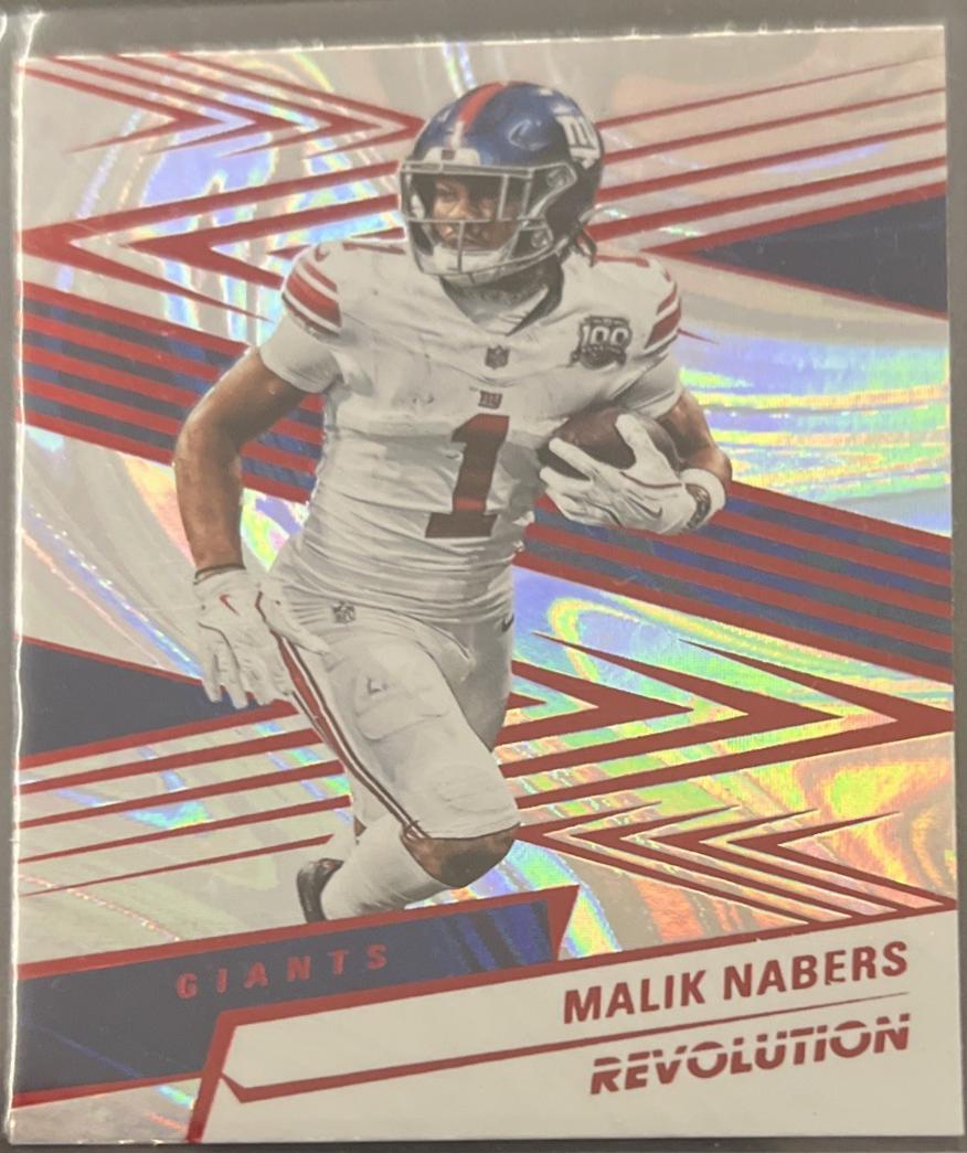 Malik Nabers [Red Swirl] #86