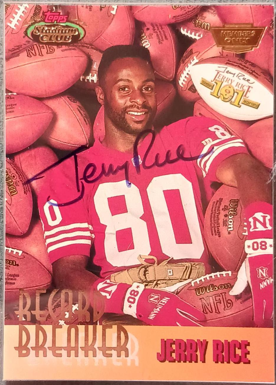 Jerry Rice [Members Only, Record Breaker, Auto.] #NNO
