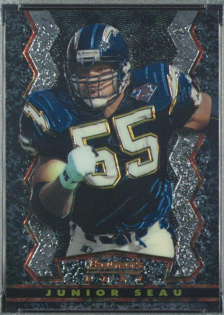Junior Seau [Black Refractor] #9