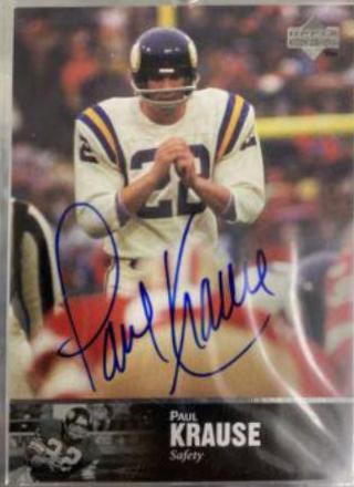 Paul Krause [Autograph] #AL-128