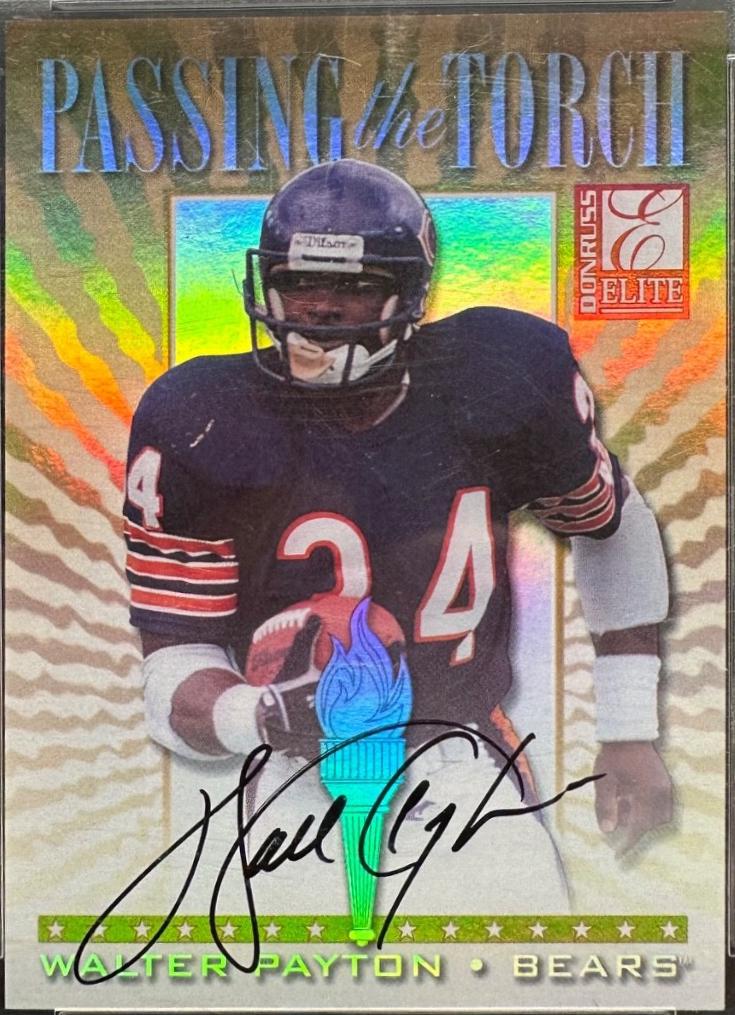 Walter Payton, Barry Sanders [Autograph] #4