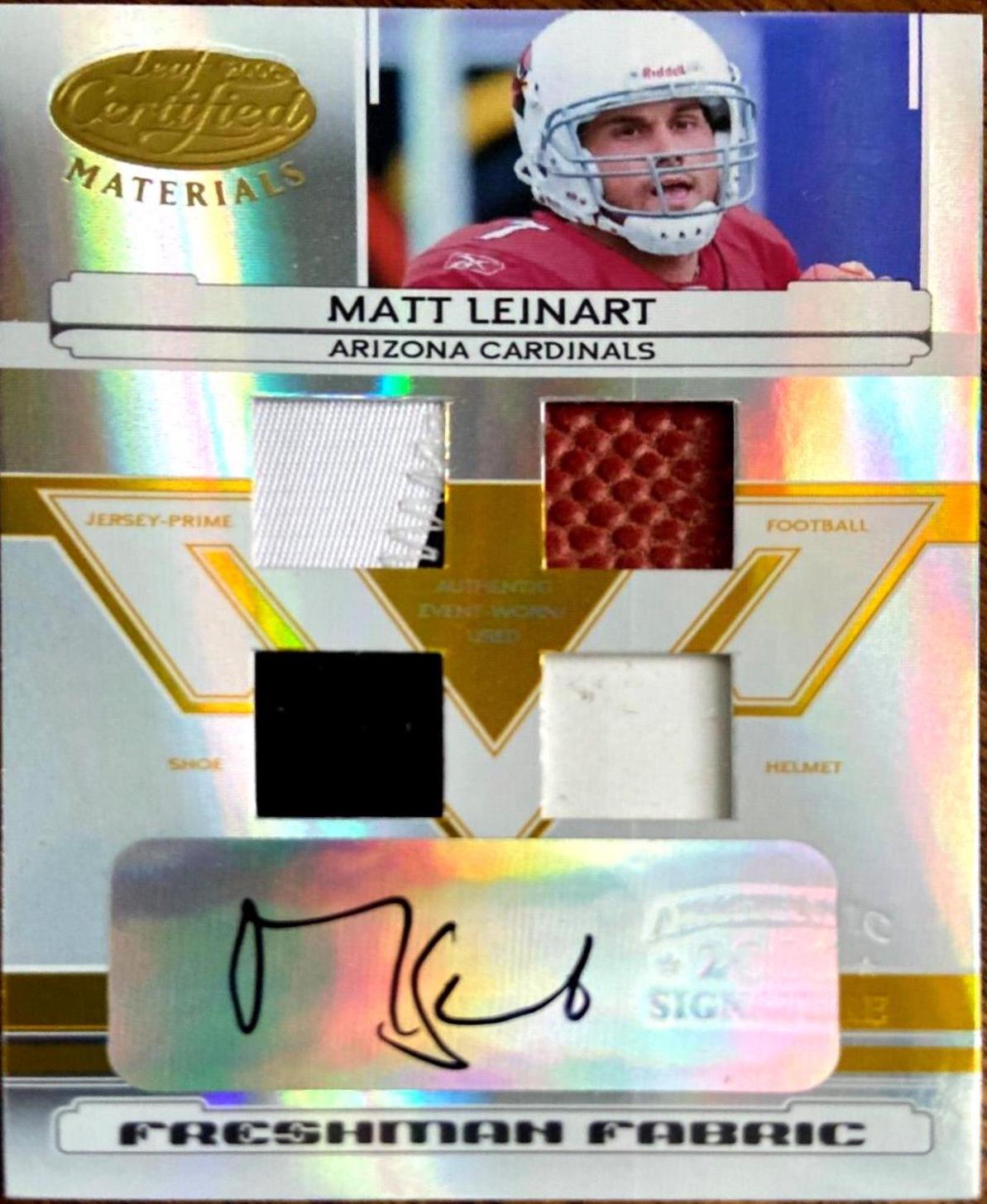 Matt Leinart [Material Mirror Gold Autograph] #211