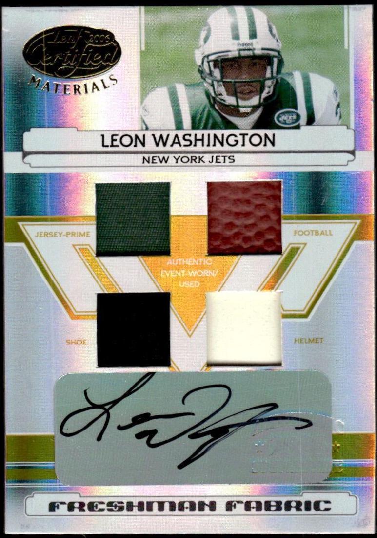 Leon Washington [Material Mirror Gold Autograph] #223
