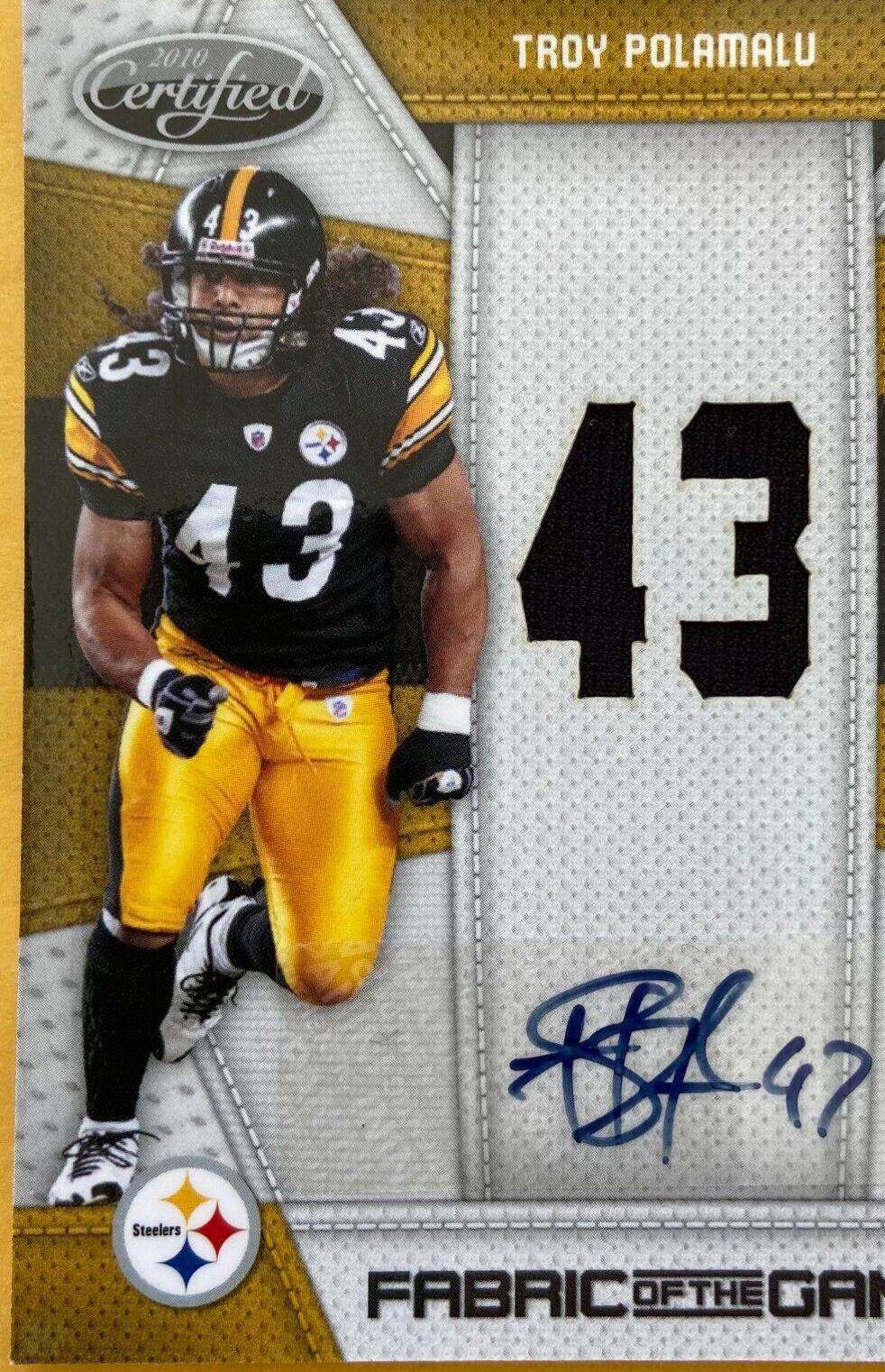 Troy Polamalu [Mirror Gold Autograph] #122