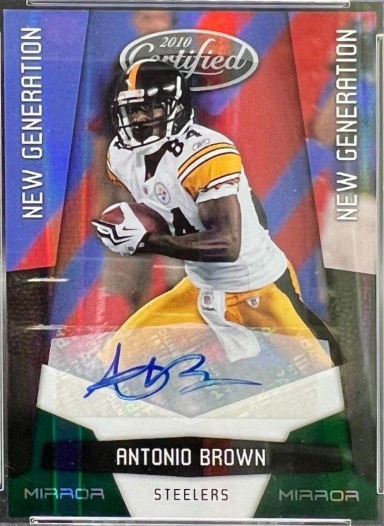 Antonio Brown [Mirror Emerald Autograph] #177