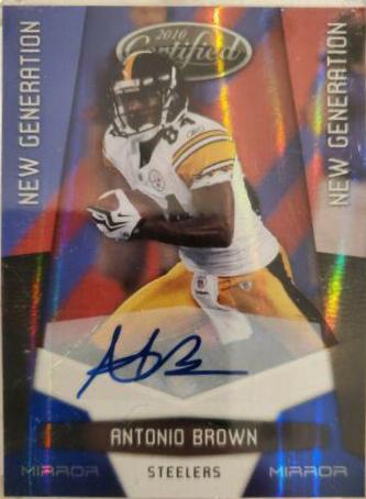Antonio Brown [Mirror Blue Autograph] #177