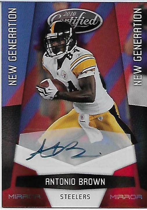 Antonio Brown [Mirror Red Autograph] #177