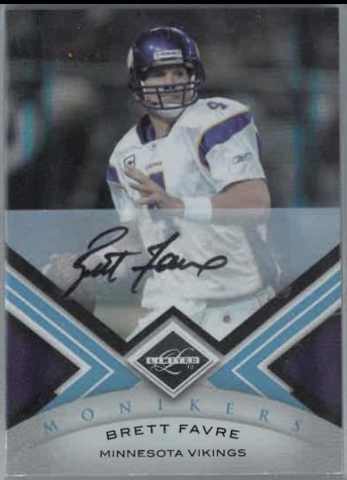 Brett Favre [Monikers Autograph Gold] #55