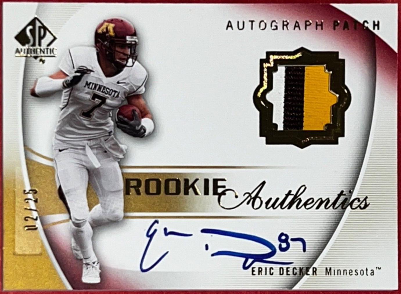 Eric Decker [Autograph Jersey Gold] #114