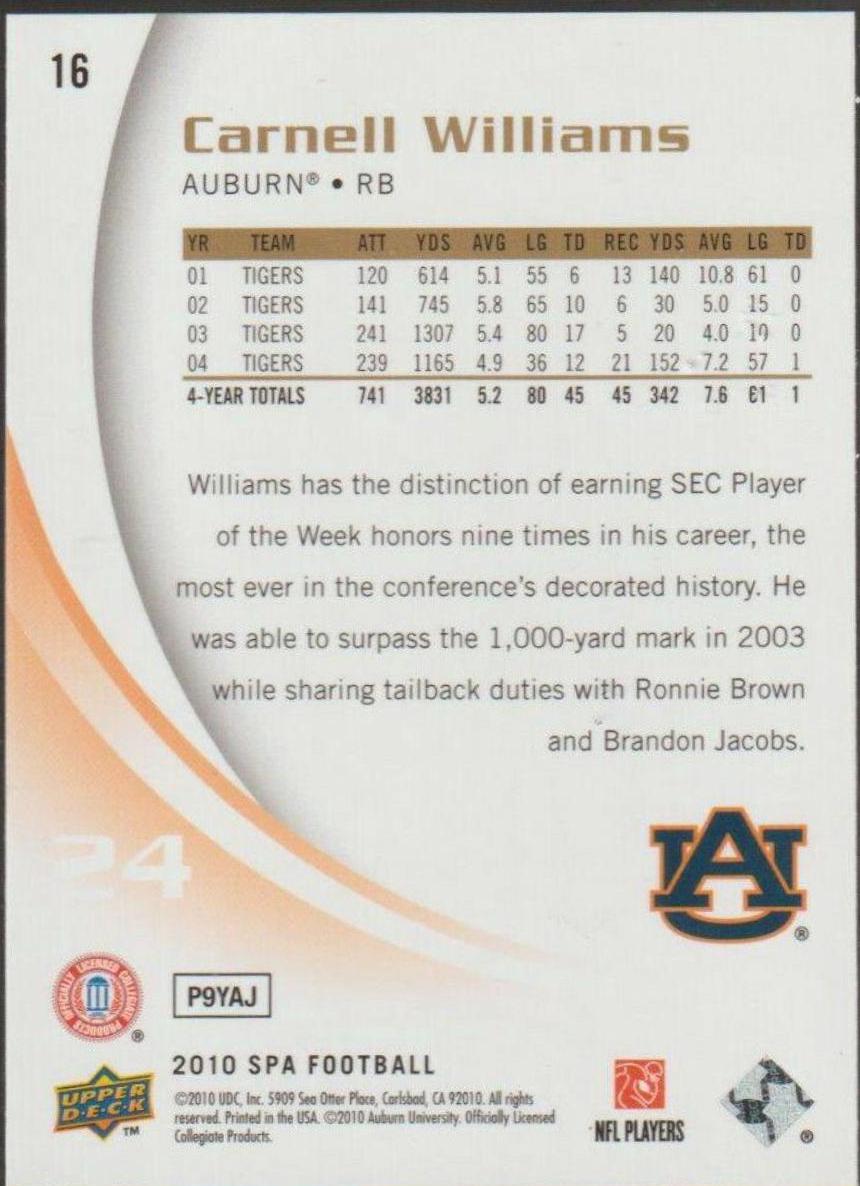 Carnell Williams #16