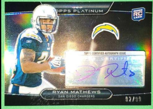 Ryan Mathews [Black Refractor Autograph] #36