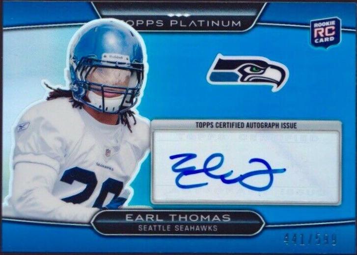 Earl Thomas [Blue Refractor Autograph] #59