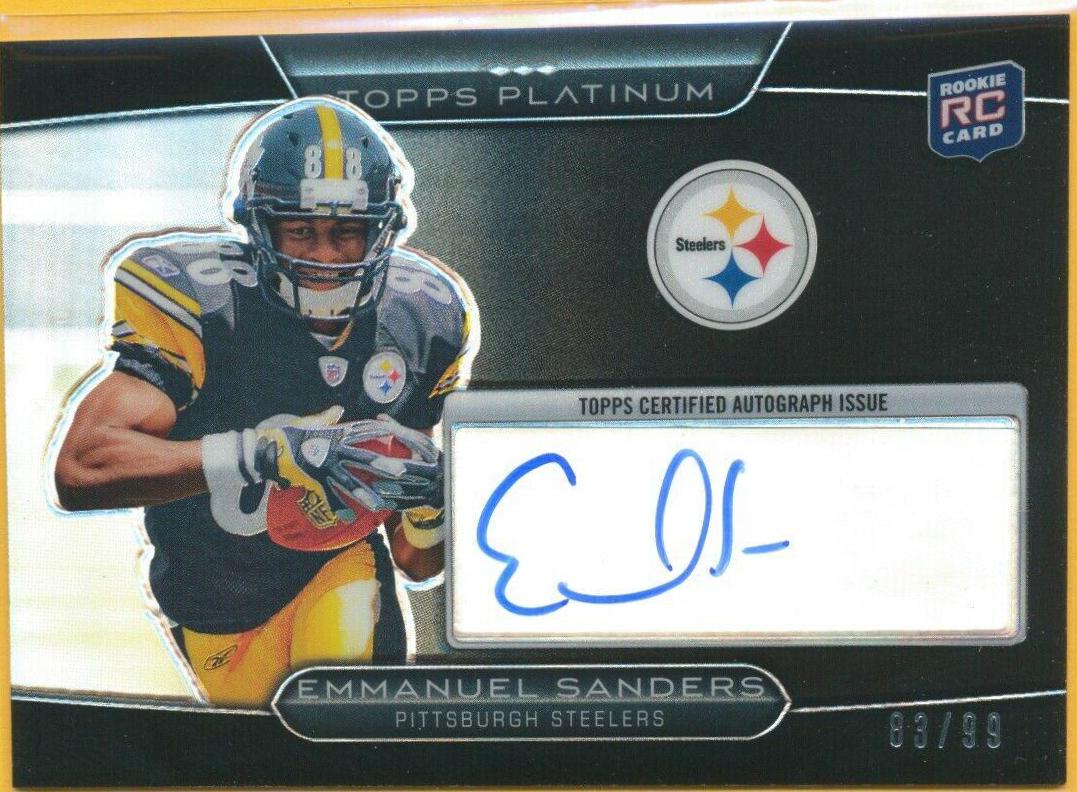 Emmanuel Sanders [Black Refractor Autograph] #75