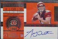 Andy Dalton [No Riddell Logo on Helmet Autograph] #225