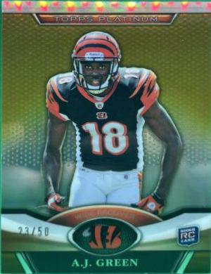 A.J. Green [Rookie Patch Autograph Gold Refractor] #13