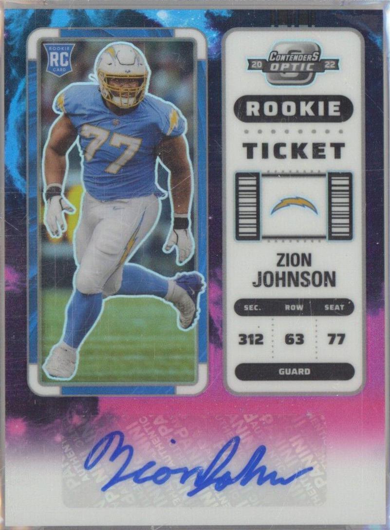 Zion Johnson [Rookie Ticket Autograph Nebula] #207
