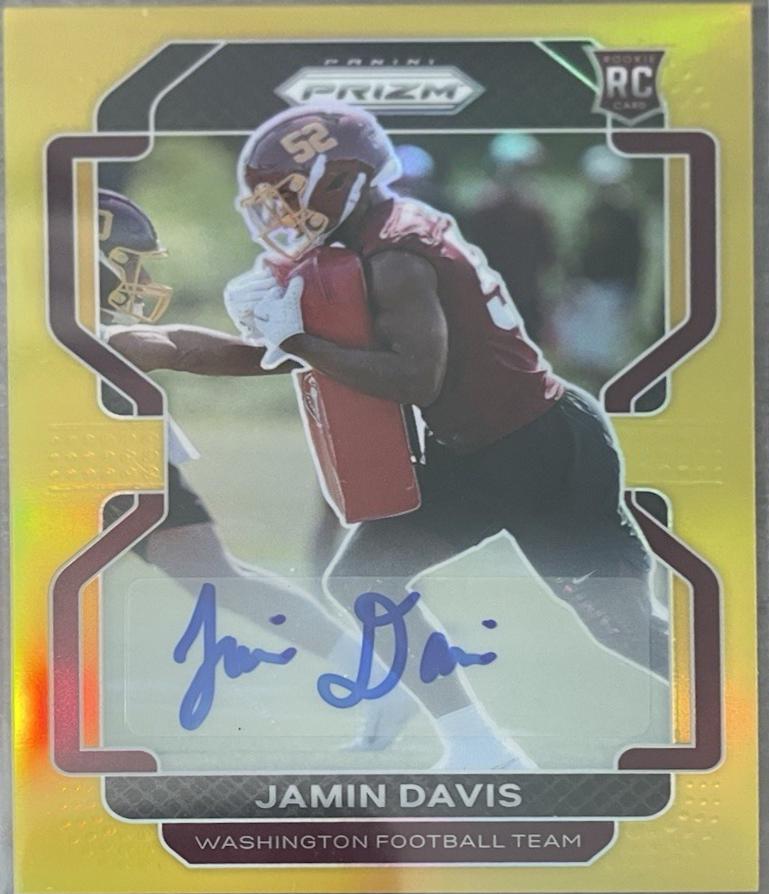 Jamin Davis [Autograph Gold Prizm] #383