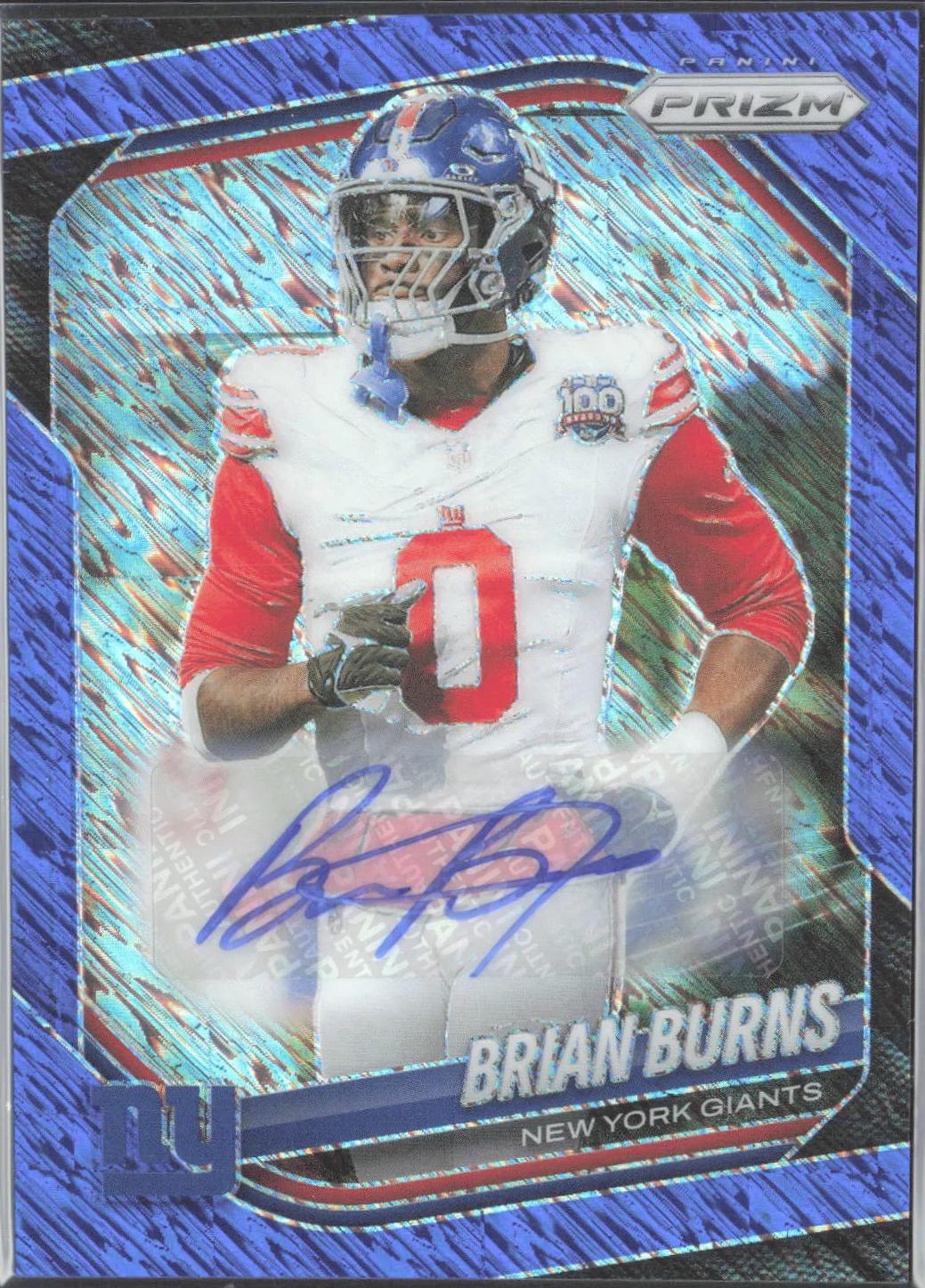 Brian Burns [Blue Shimmer Autograph] #147
