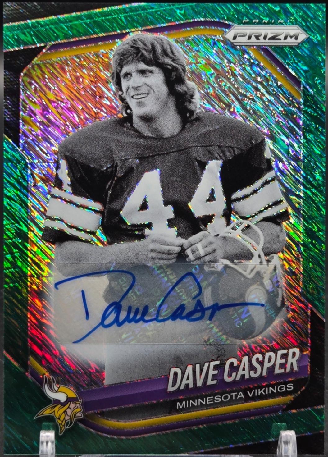 Dave Casper [Green Shimmer Autograph] #256
