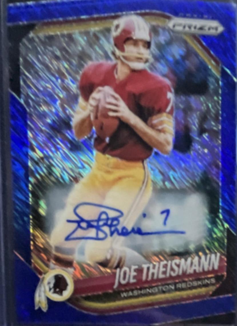 Joe Theismann [Blue Shimmer Autograph] #284