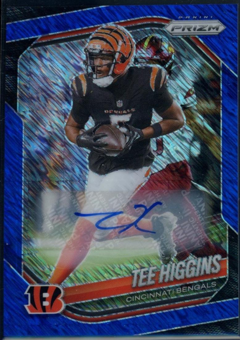 Tee Higgins [Blue Shimmer Autograph] #13